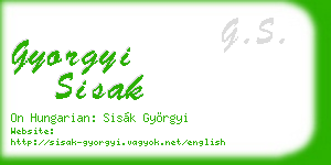 gyorgyi sisak business card